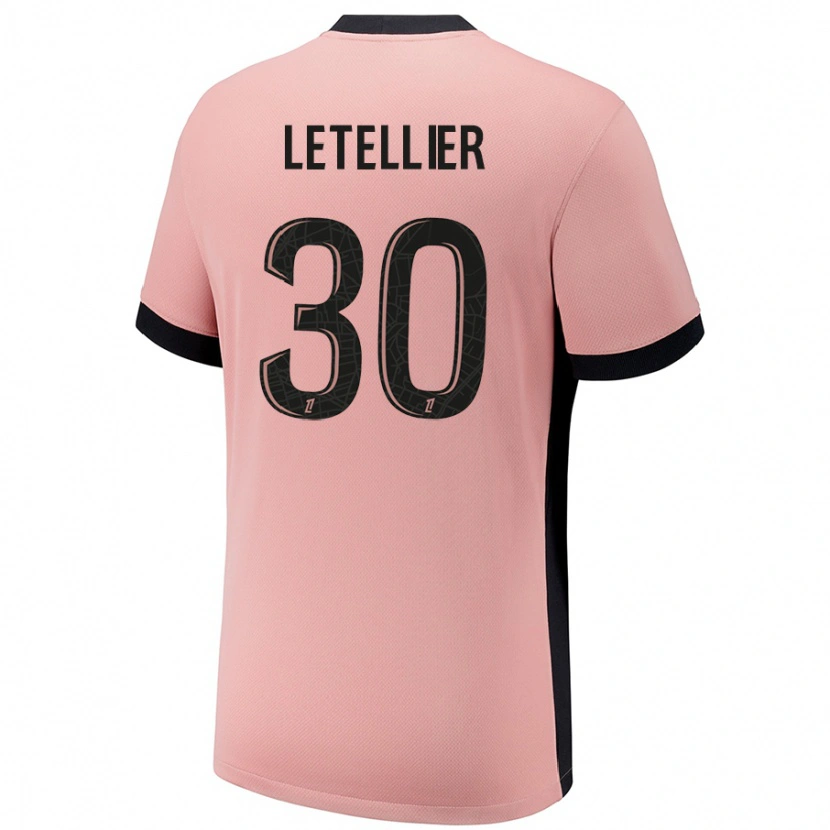 Danxen Mænd Alexandre Letellier #30 Rust Lyserød Tredje Sæt Spillertrøjer 2024/25 Trøje T-Shirt