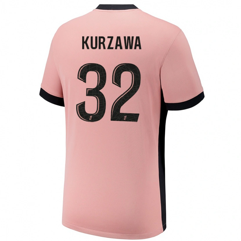 Danxen Mænd Layvin Kurzawa #32 Rust Lyserød Tredje Sæt Spillertrøjer 2024/25 Trøje T-Shirt