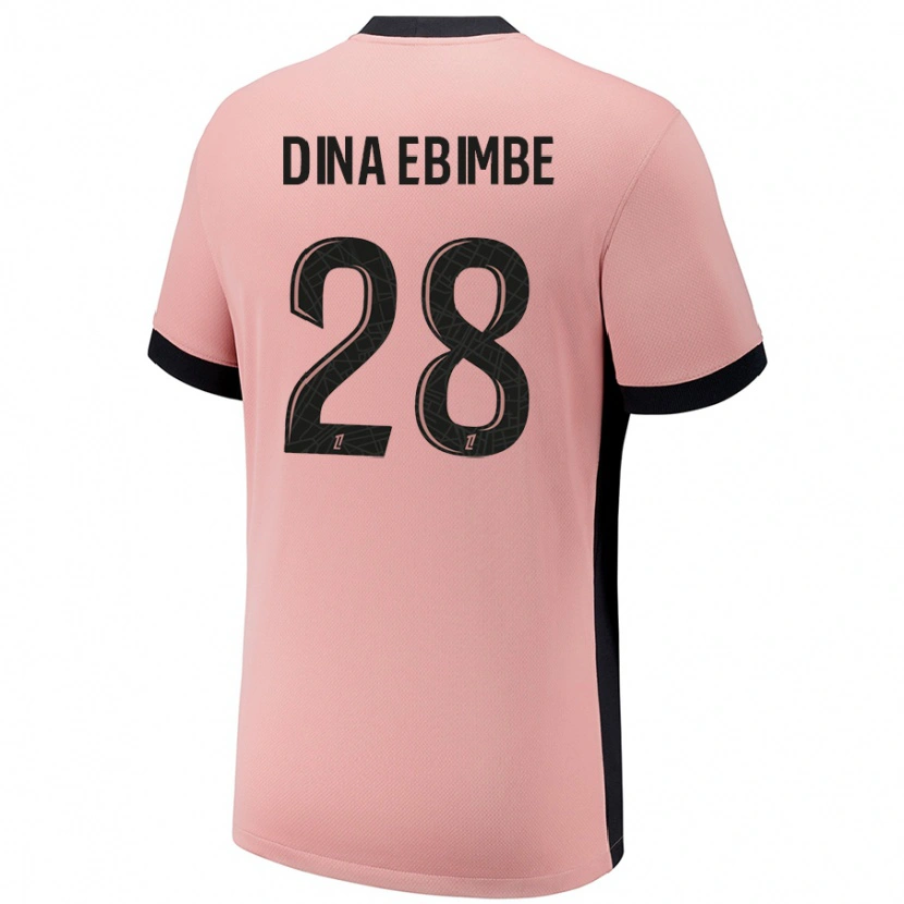 Danxen Mænd Eric Junior Dina Ebimbe #28 Rust Lyserød Tredje Sæt Spillertrøjer 2024/25 Trøje T-Shirt