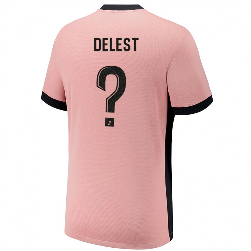 Danxen Mænd Shadyl Delest #0 Rust Lyserød Tredje Sæt Spillertrøjer 2024/25 Trøje T-Shirt