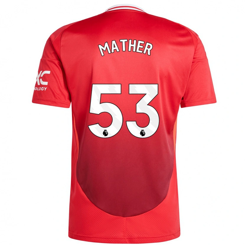 Danxen Kvinder Sam Mather #53 Lyse Rødt Hjemmebane Spillertrøjer 2024/25 Trøje T-Shirt