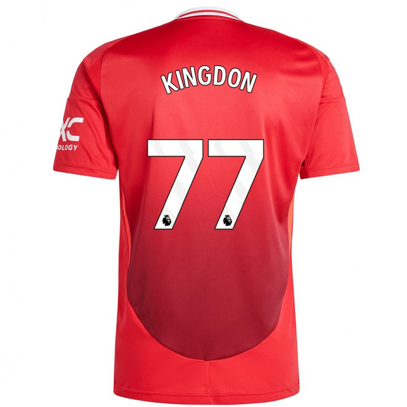 Danxen Kvinder Jack Kingdon #77 Lyse Rødt Hjemmebane Spillertrøjer 2024/25 Trøje T-Shirt