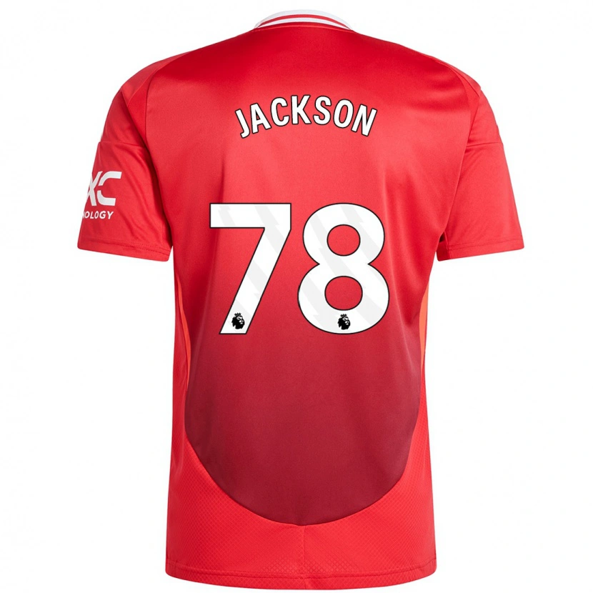 Danxen Kvinder Louis Jackson #78 Lyse Rødt Hjemmebane Spillertrøjer 2024/25 Trøje T-Shirt
