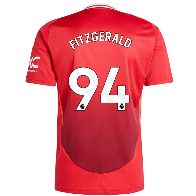 Danxen Kvinder Jayce Fitzgerald #94 Lyse Rødt Hjemmebane Spillertrøjer 2024/25 Trøje T-Shirt