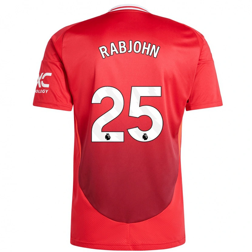 Danxen Kvinder Evie Rabjohn #25 Lyse Rødt Hjemmebane Spillertrøjer 2024/25 Trøje T-Shirt