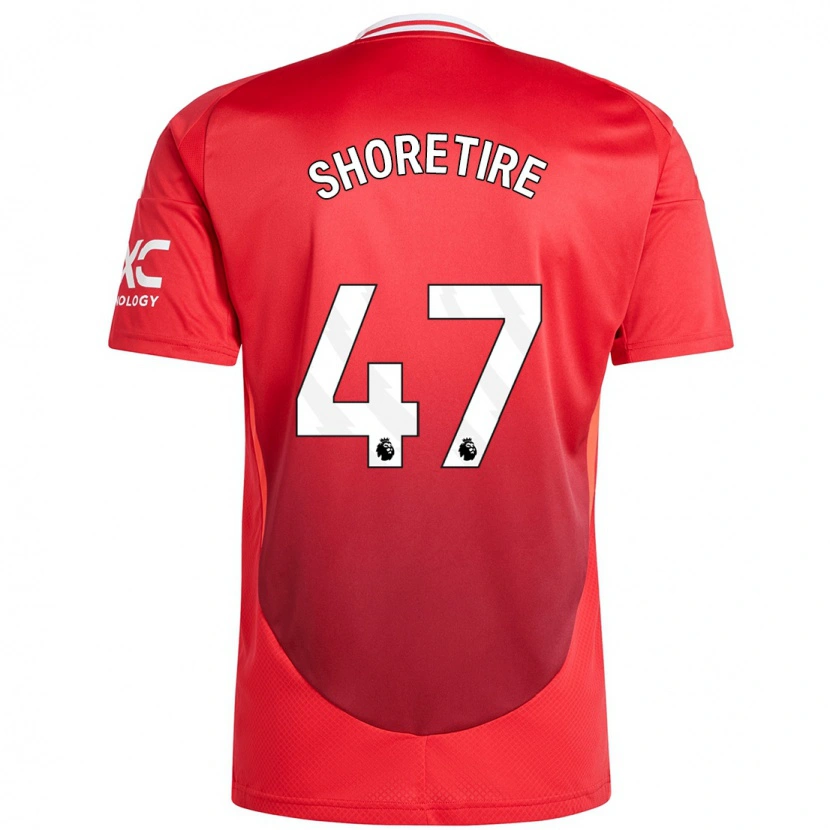 Danxen Kvinder Shola Shoretire #47 Lyse Rødt Hjemmebane Spillertrøjer 2024/25 Trøje T-Shirt