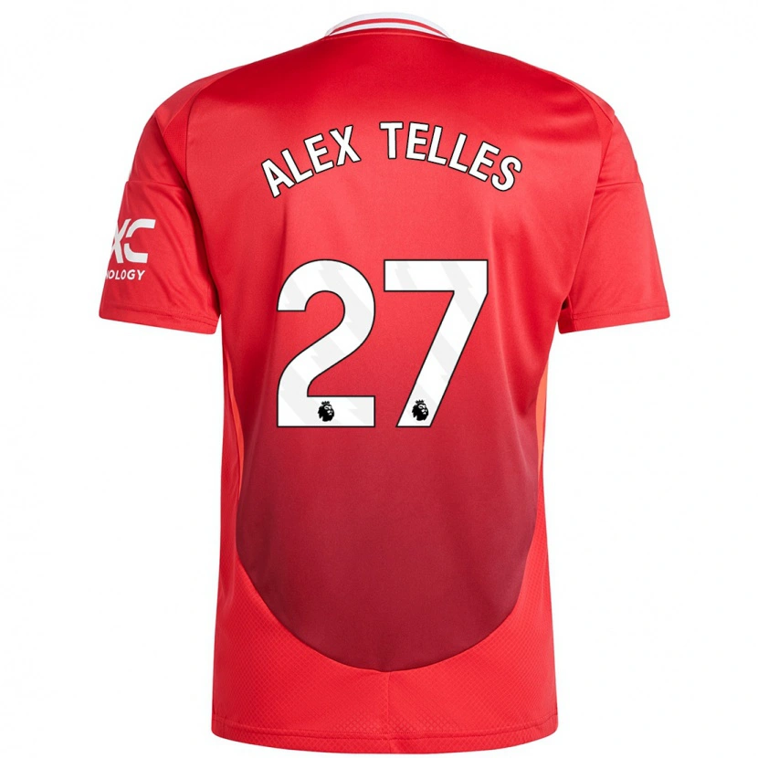 Danxen Kvinder Alex Nicolao Telles #27 Lyse Rødt Hjemmebane Spillertrøjer 2024/25 Trøje T-Shirt
