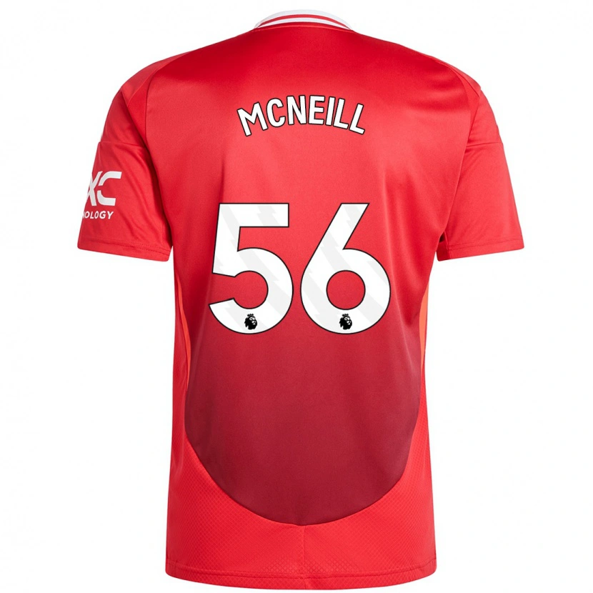 Danxen Kvinder Charlie Mcneill #56 Lyse Rødt Hjemmebane Spillertrøjer 2024/25 Trøje T-Shirt