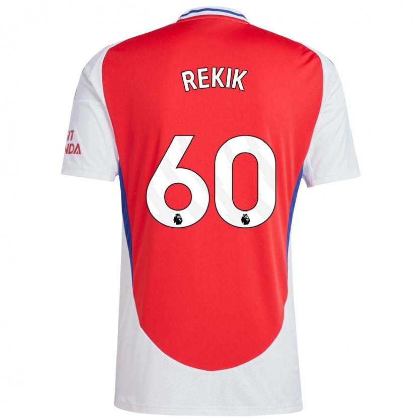 Danxen Kvinder Omar Rekik #60 Rød Hvid Hjemmebane Spillertrøjer 2024/25 Trøje T-Shirt