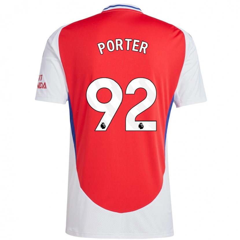 Danxen Kvinder Jack Porter #92 Rød Hvid Hjemmebane Spillertrøjer 2024/25 Trøje T-Shirt