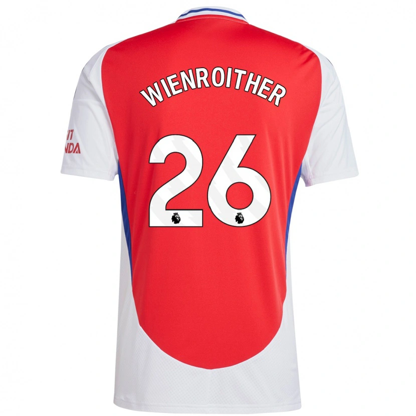 Danxen Kvinder Laura Wienroither #26 Rød Hvid Hjemmebane Spillertrøjer 2024/25 Trøje T-Shirt