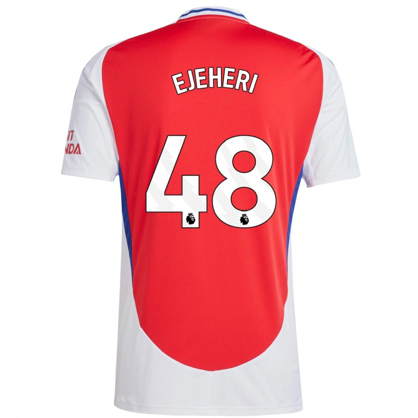 Danxen Kvinder Ovie Ejeheri #48 Rød Hvid Hjemmebane Spillertrøjer 2024/25 Trøje T-Shirt