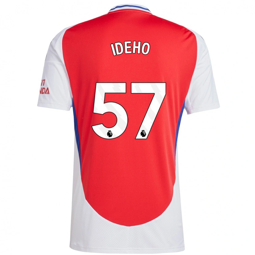 Danxen Kvinder Joel Ideho #57 Rød Hvid Hjemmebane Spillertrøjer 2024/25 Trøje T-Shirt