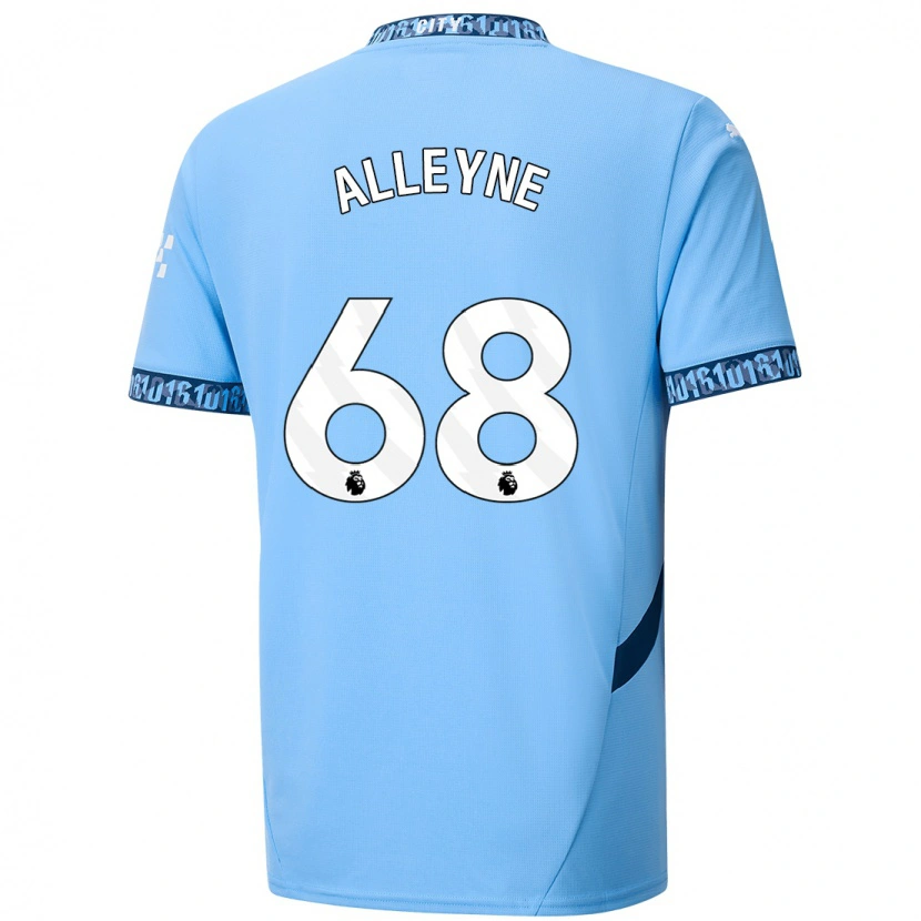 Danxen Kvinder Max Alleyne #68 Marineblå Hjemmebane Spillertrøjer 2024/25 Trøje T-Shirt