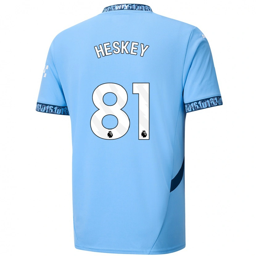 Danxen Kvinder Jaden Heskey #81 Marineblå Hjemmebane Spillertrøjer 2024/25 Trøje T-Shirt