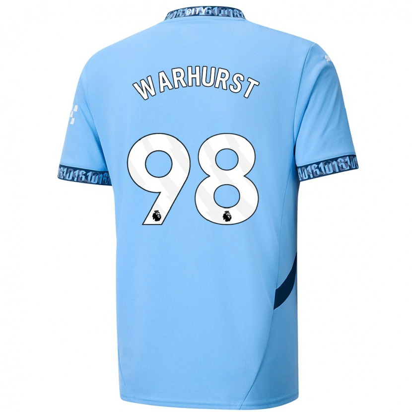 Danxen Kvinder Matty Warhurst #98 Marineblå Hjemmebane Spillertrøjer 2024/25 Trøje T-Shirt