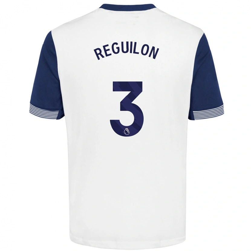 Danxen Kvinder Sergio Reguilón #3 Hvid Blå Hjemmebane Spillertrøjer 2024/25 Trøje T-Shirt