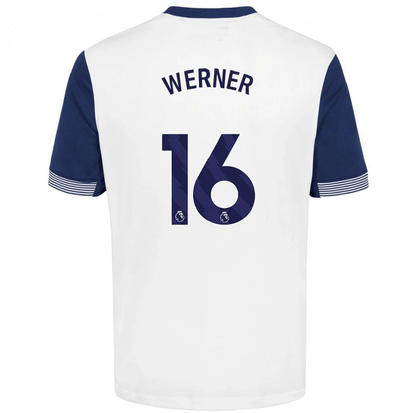 Danxen Kvinder Timo Werner #16 Hvid Blå Hjemmebane Spillertrøjer 2024/25 Trøje T-Shirt