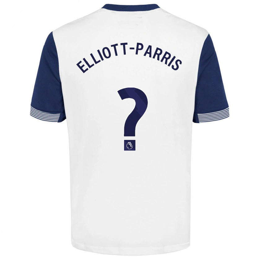 Danxen Kvinder Reiss Elliott-Parris #0 Hvid Blå Hjemmebane Spillertrøjer 2024/25 Trøje T-Shirt