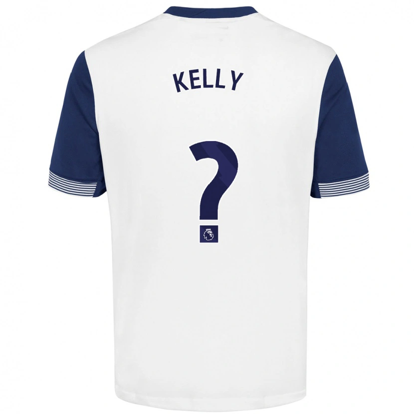 Danxen Kvinder Kyle Kelly #0 Hvid Blå Hjemmebane Spillertrøjer 2024/25 Trøje T-Shirt