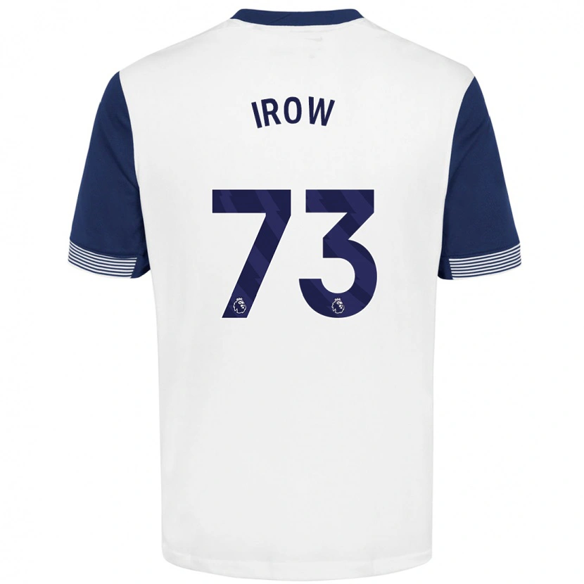 Danxen Kvinder Oliver Irow #73 Hvid Blå Hjemmebane Spillertrøjer 2024/25 Trøje T-Shirt