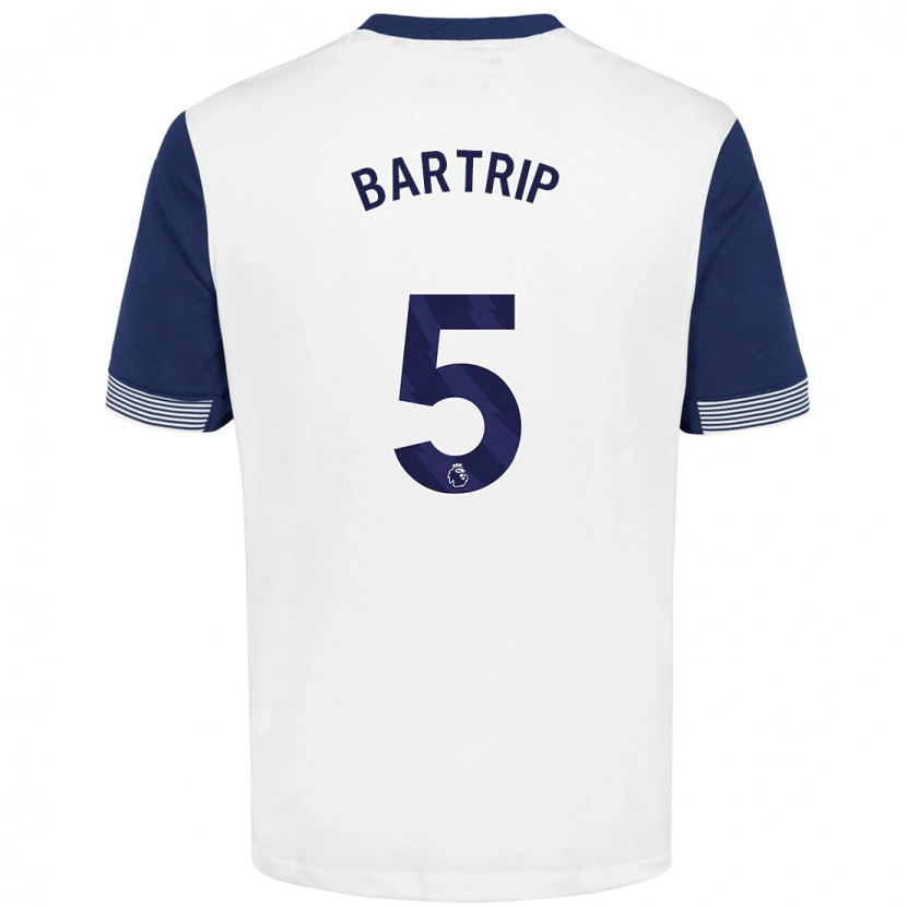 Danxen Kvinder Molly Bartrip #5 Hvid Blå Hjemmebane Spillertrøjer 2024/25 Trøje T-Shirt