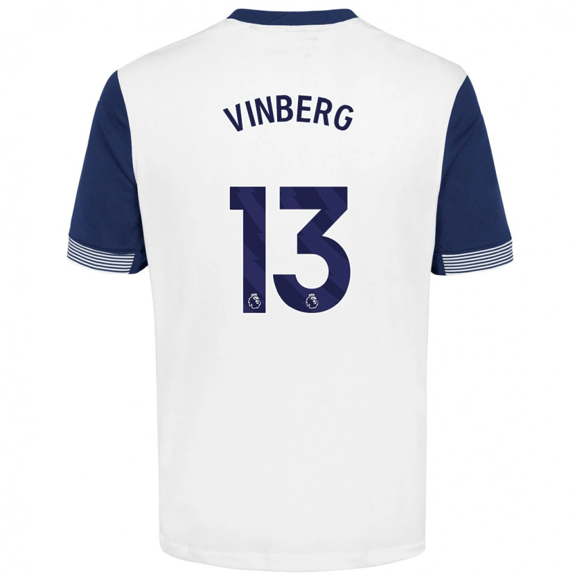 Danxen Kvinder Matilda Vinberg #13 Hvid Blå Hjemmebane Spillertrøjer 2024/25 Trøje T-Shirt