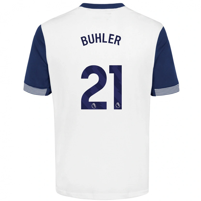 Danxen Kvinder Luana Bühler #21 Hvid Blå Hjemmebane Spillertrøjer 2024/25 Trøje T-Shirt