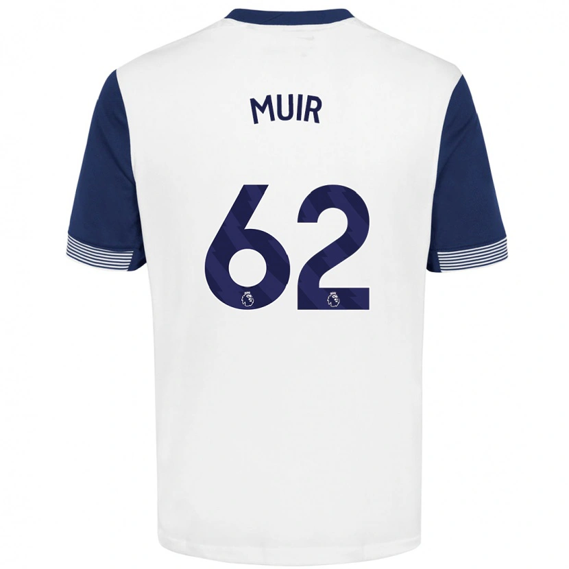 Danxen Kvinder Marqes Muir #62 Hvid Blå Hjemmebane Spillertrøjer 2024/25 Trøje T-Shirt