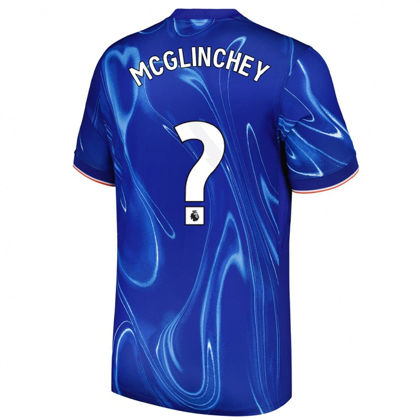 Danxen Kvinder Harry Mcglinchey #0 Blå Hvid Hjemmebane Spillertrøjer 2024/25 Trøje T-Shirt