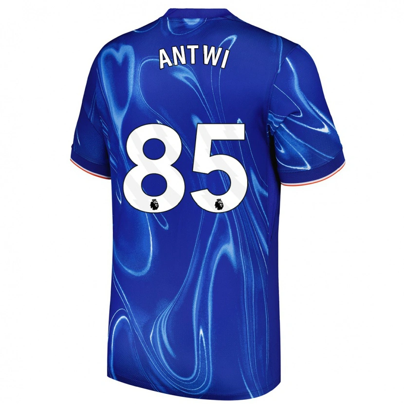 Danxen Kvinder Genesis Antwi #85 Blå Hvid Hjemmebane Spillertrøjer 2024/25 Trøje T-Shirt