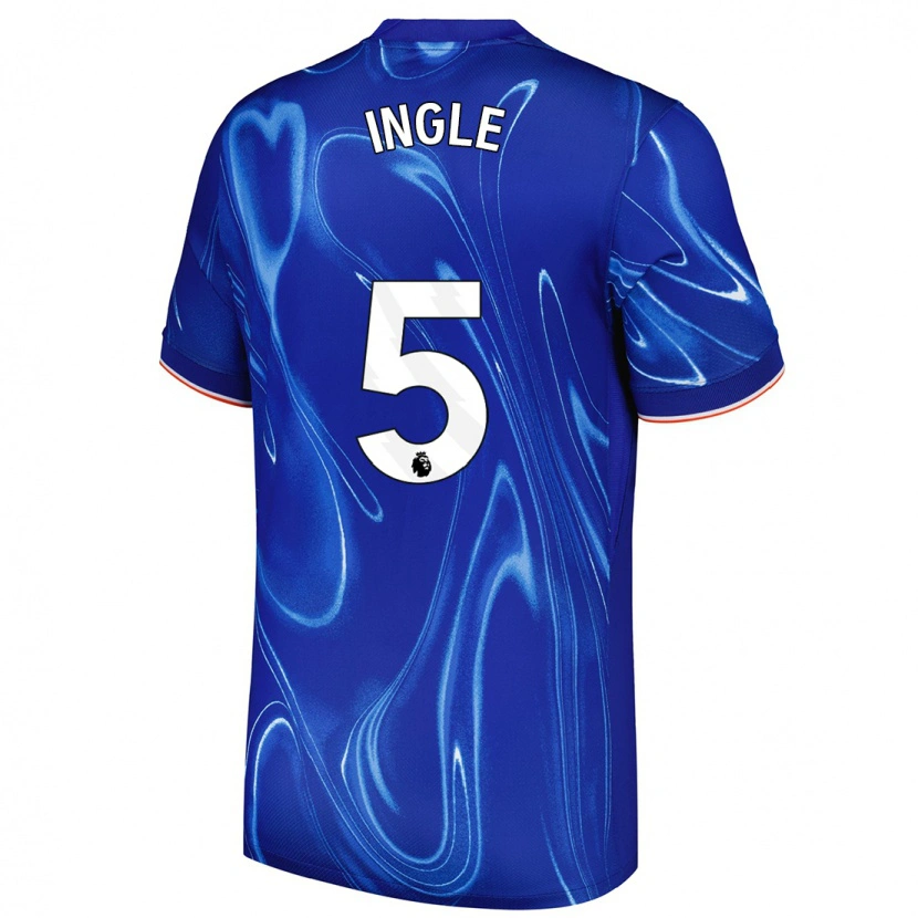 Danxen Kvinder Sophie Ingle #5 Blå Hvid Hjemmebane Spillertrøjer 2024/25 Trøje T-Shirt