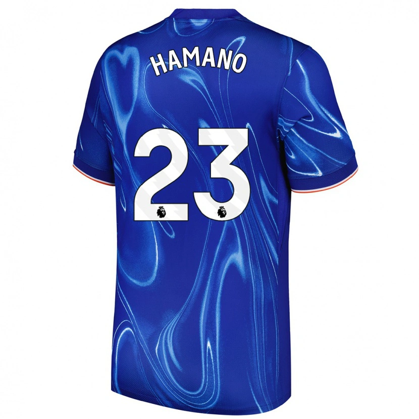 Danxen Kvinder Maika Hamano #23 Blå Hvid Hjemmebane Spillertrøjer 2024/25 Trøje T-Shirt