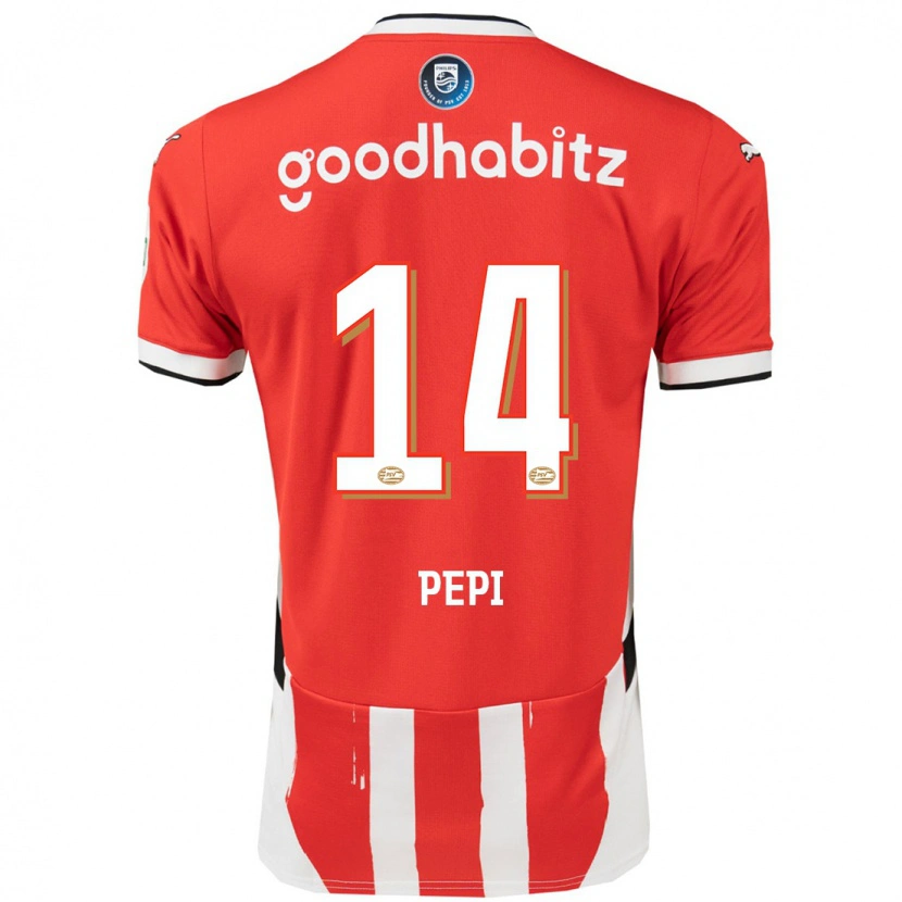 Danxen Kvinder Ricardo Pepi #14 Rød Hvid Hjemmebane Spillertrøjer 2024/25 Trøje T-Shirt