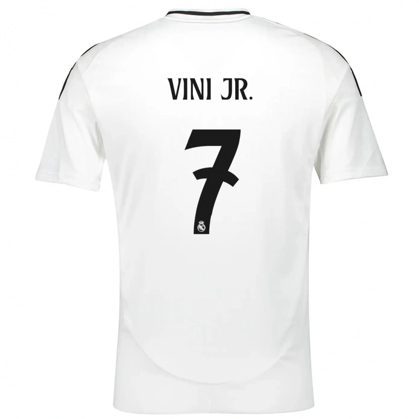 Danxen Kvinder Vinicius Junior #7 Hvid Hjemmebane Spillertrøjer 2024/25 Trøje T-Shirt