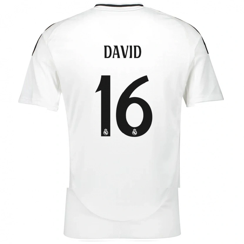Danxen Kvinder Antonio David #16 Hvid Hjemmebane Spillertrøjer 2024/25 Trøje T-Shirt