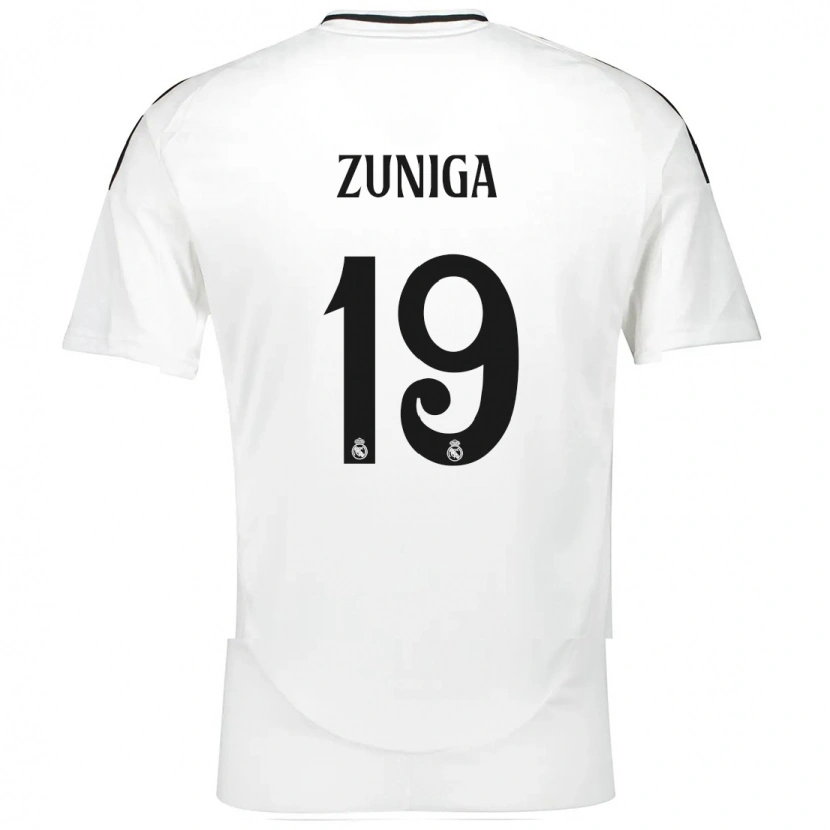 Danxen Kvinder Loren Zúñiga #19 Hvid Hjemmebane Spillertrøjer 2024/25 Trøje T-Shirt