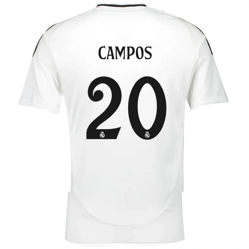 Danxen Kvinder Andrés Campos #20 Hvid Hjemmebane Spillertrøjer 2024/25 Trøje T-Shirt