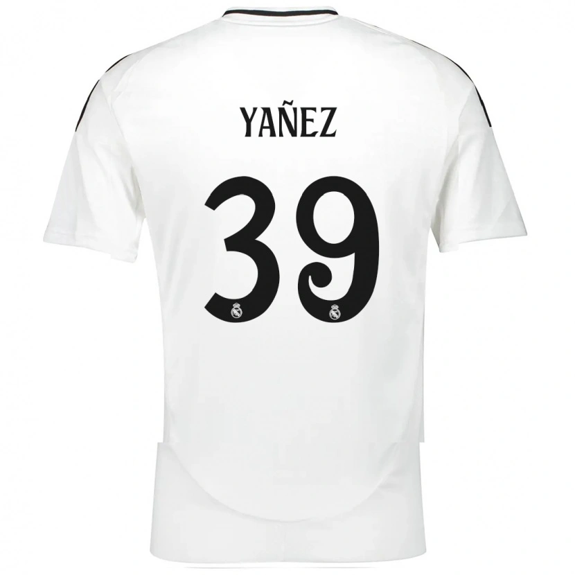 Danxen Kvinder Daniel Yañez #39 Hvid Hjemmebane Spillertrøjer 2024/25 Trøje T-Shirt