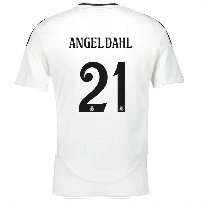 Danxen Kvinder Filippa Angeldahl #21 Hvid Hjemmebane Spillertrøjer 2024/25 Trøje T-Shirt