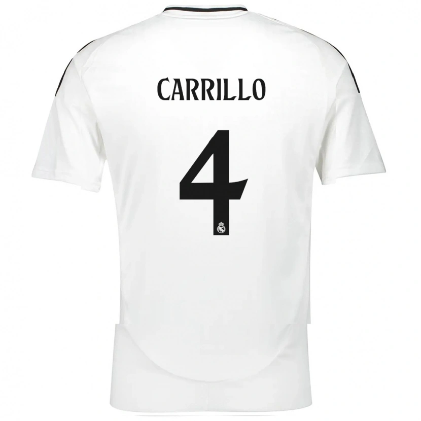 Danxen Kvinder Álvaro Carrillo #4 Hvid Hjemmebane Spillertrøjer 2024/25 Trøje T-Shirt