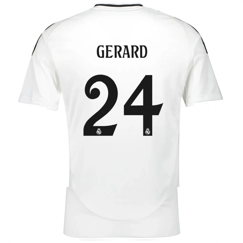 Danxen Kvinder Meline Gerard #24 Hvid Hjemmebane Spillertrøjer 2024/25 Trøje T-Shirt
