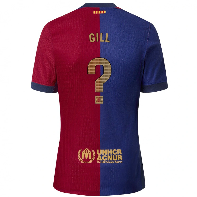 Danxen Kvinder Adrian Gill #0 Blå Rød Hjemmebane Spillertrøjer 2024/25 Trøje T-Shirt