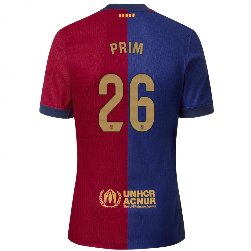 Danxen Kvinder Pau Prim #26 Blå Rød Hjemmebane Spillertrøjer 2024/25 Trøje T-Shirt