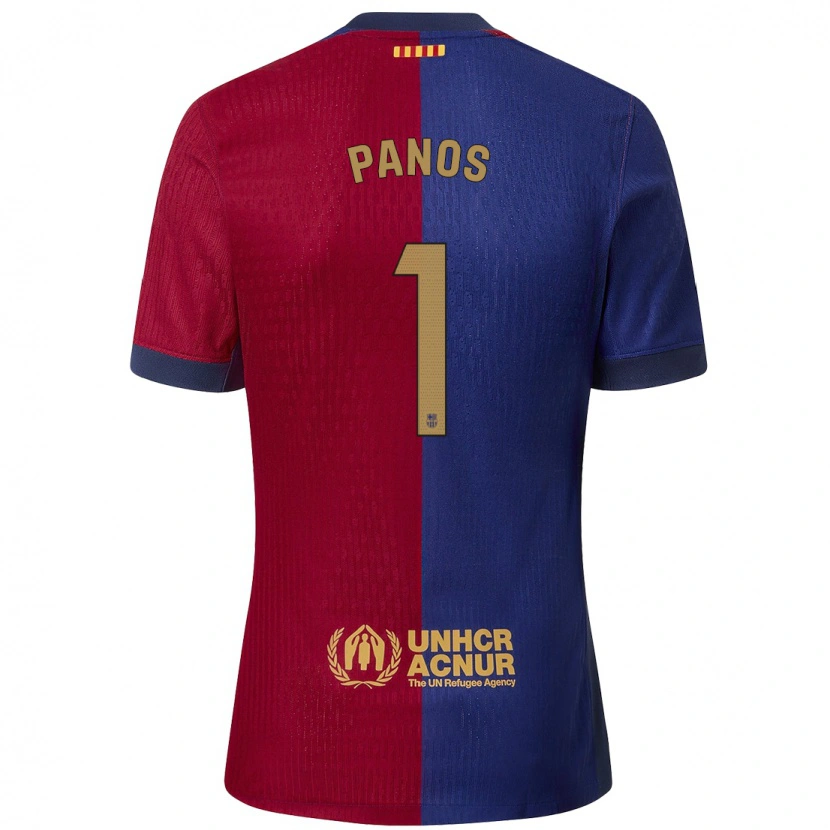 Danxen Kvinder Sandra Panos #1 Blå Rød Hjemmebane Spillertrøjer 2024/25 Trøje T-Shirt