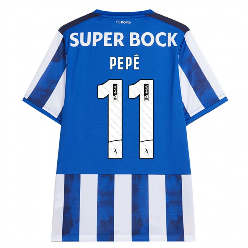 Danxen Kvinder Pepê #11 Blå Hvid Hjemmebane Spillertrøjer 2024/25 Trøje T-Shirt