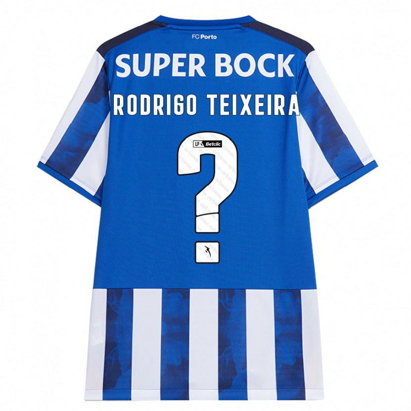 Danxen Kvinder Rodrigo Teixeira #0 Blå Hvid Hjemmebane Spillertrøjer 2024/25 Trøje T-Shirt