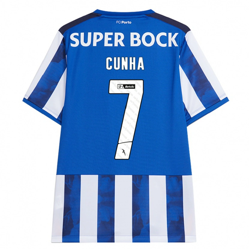 Danxen Kvinder Duarte Cunha #7 Blå Hvid Hjemmebane Spillertrøjer 2024/25 Trøje T-Shirt