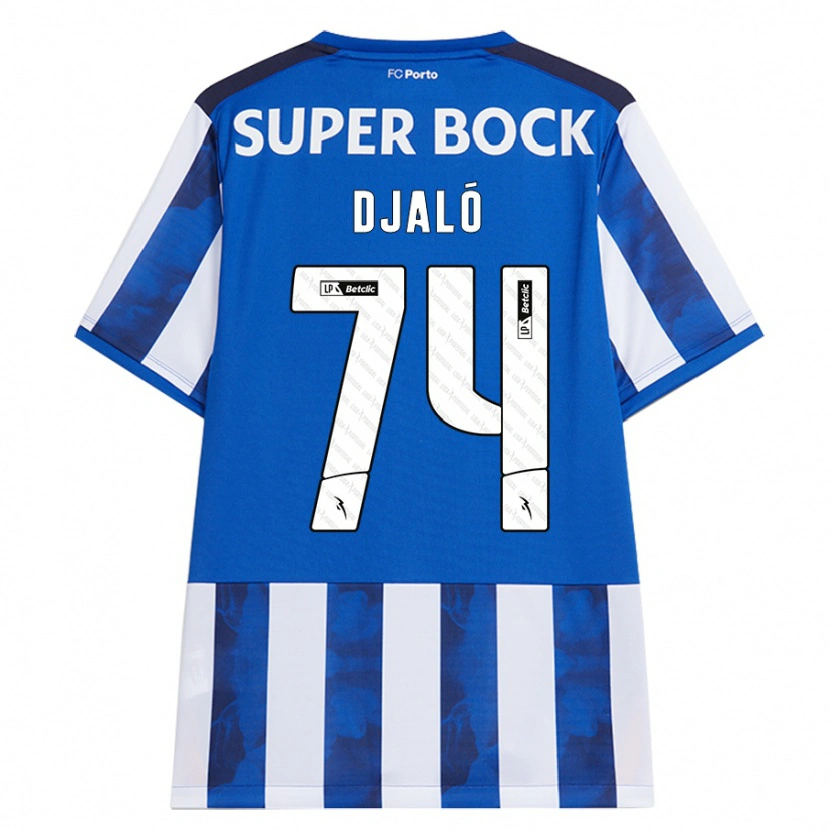 Danxen Kvinder Ussumane Djaló #74 Blå Hvid Hjemmebane Spillertrøjer 2024/25 Trøje T-Shirt
