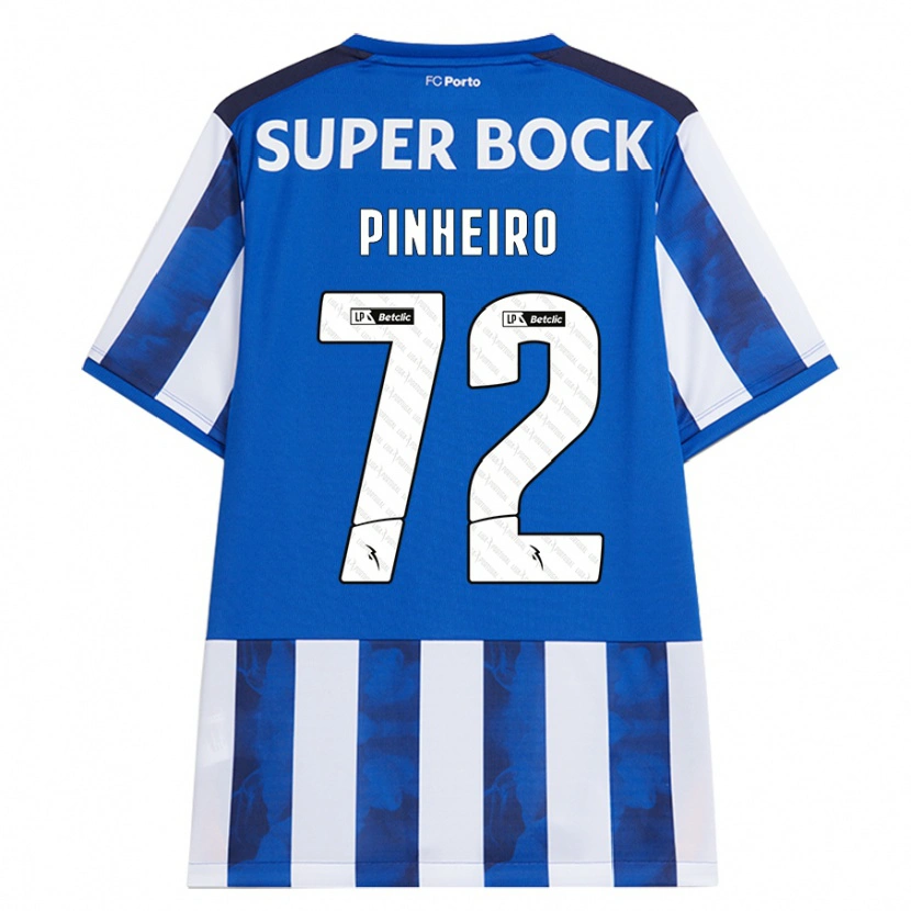 Danxen Kvinder Rodrigo Pinheiro #72 Blå Hvid Hjemmebane Spillertrøjer 2024/25 Trøje T-Shirt
